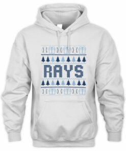 Tampa Bay Rays Christmas Baseball Trees Presents Ugly Sweater Hoodie