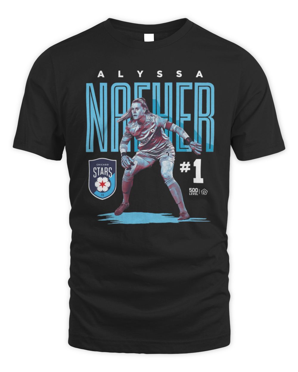 Alyssa Naeher Chicago Stars FC 500 Level Soccer #1 Player Graphic T-Shirt