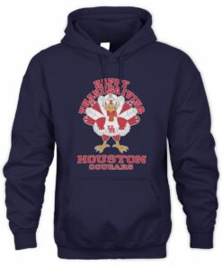 Houston Cougars Turkey Helmet Happy Thanksgiving Hoodie
