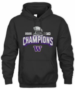 2025 Big Ten Football Champions Washington Huskies College Event Hoodie