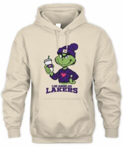 Los Angeles Lakers Grinch Christmas Coffee Heart Basketball Holiday Hoodie