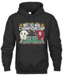 Miami Hurricanes vs Indiana Hoosiers 2026 National Championship Game Match Up Official Hoodie Black