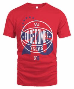 Philadelphia 76ers VJ Edgecombe Name Number Basketball Graphic T-Shirt