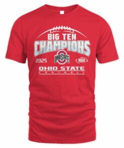 Ohio State Buckeyes Football 2025 Big Ten Champions College Team T-Shirt