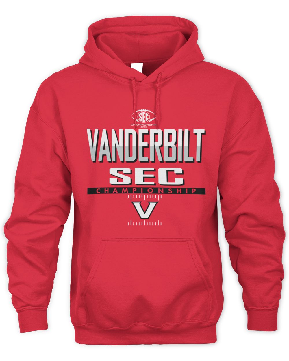 Official 2025 SEC Football Championship Vanderbilt Commodores Logo Hoodie
