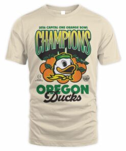 NCAA Shop Oregon Ducks Ivory Something Inked 2026 Orange Bowl Champions T Shirt