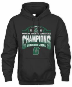 Charlotte 49ers 2025 Football AAC Champions Conference Hoodie