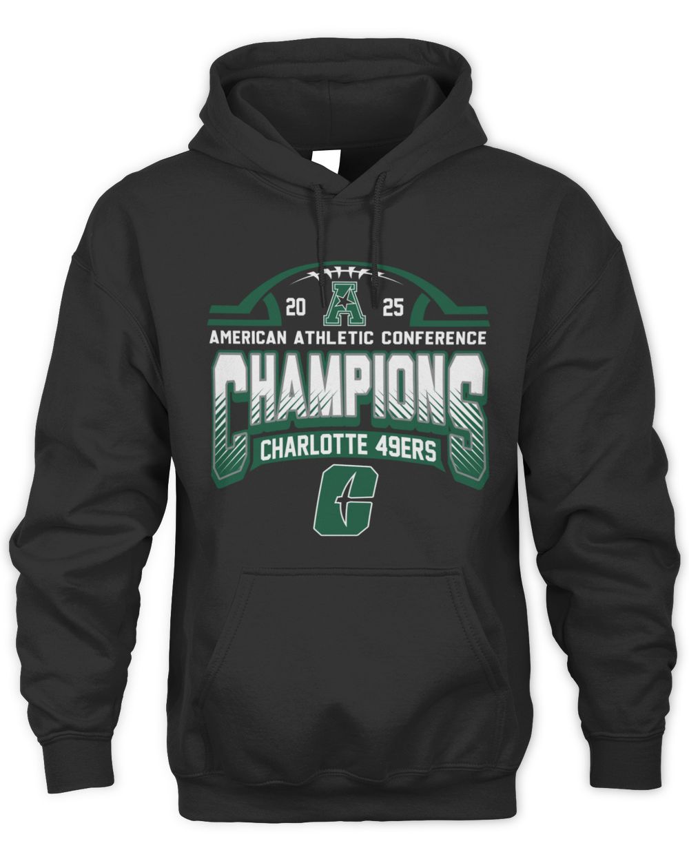 Charlotte 49ers 2025 Football AAC Champions Conference Hoodie