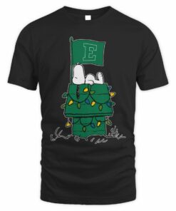 Eastern Michigan Eagles Snoopy House Holiday Lights T-Shirt