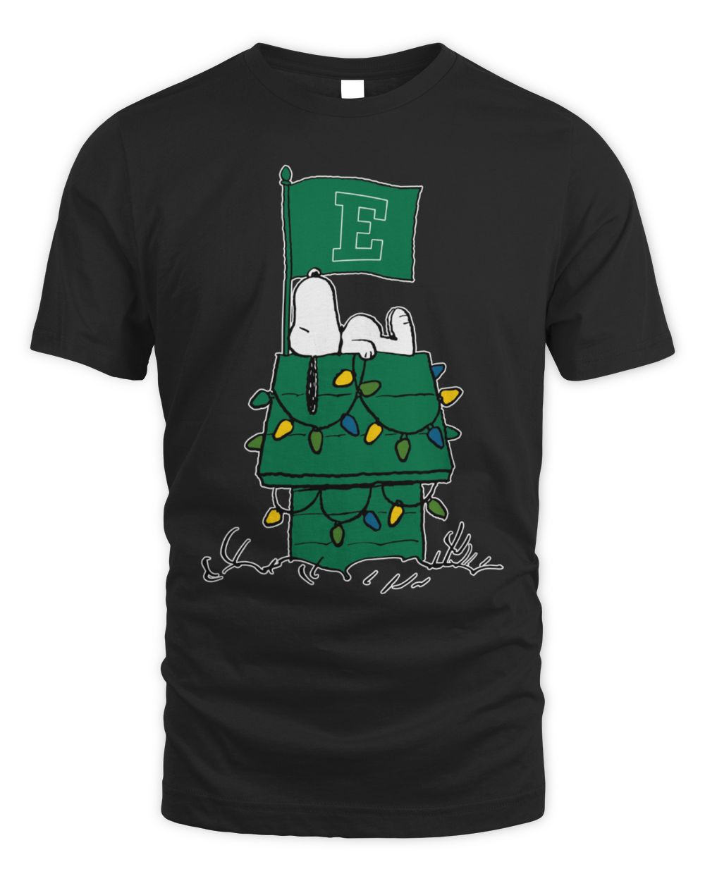 Eastern Michigan Eagles Snoopy House Holiday Lights T-Shirt