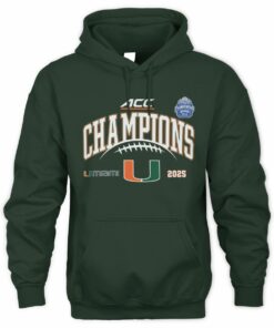 Miami Hurricanes ACC Champions 2025 NCAA College Football Hoodie