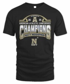 Navy Midshipmen AAC Football Champions 2025 American Athletic Conference T-Shirt