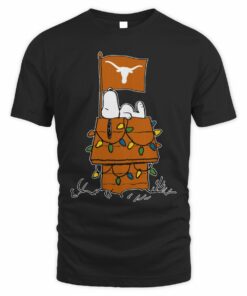 Texas Longhorns Snoopy House Holiday Lights T-Shirt