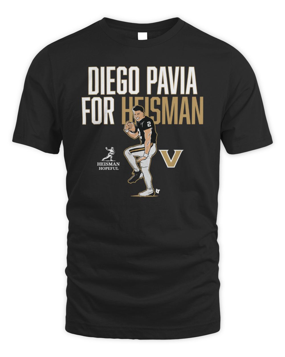 Vanderbilt Football Diego Pavia For Heisman Statue Pose T Shirt