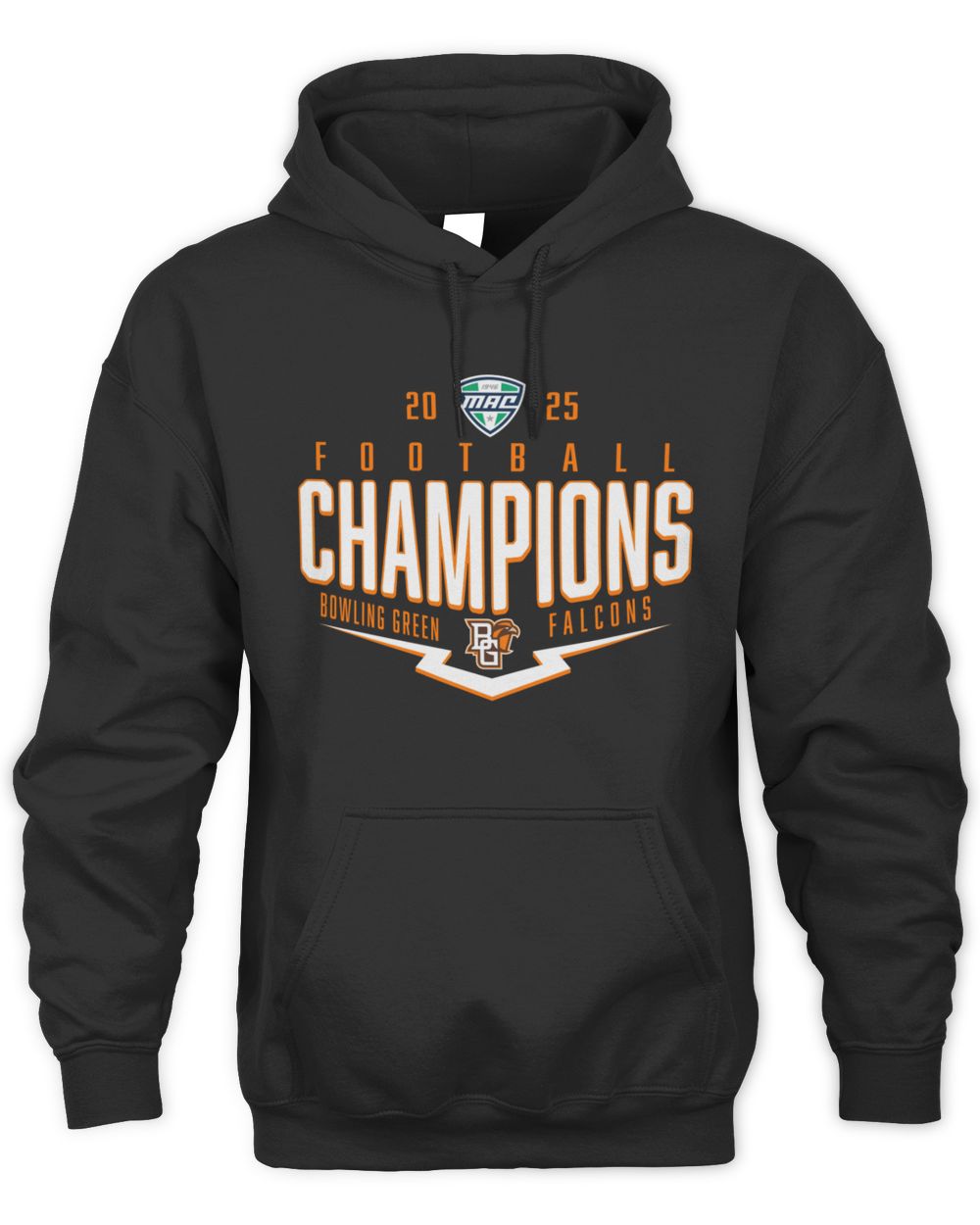 Bowling Green Falcons 2025 MAC Football Champions Logo Graphic Hoodie