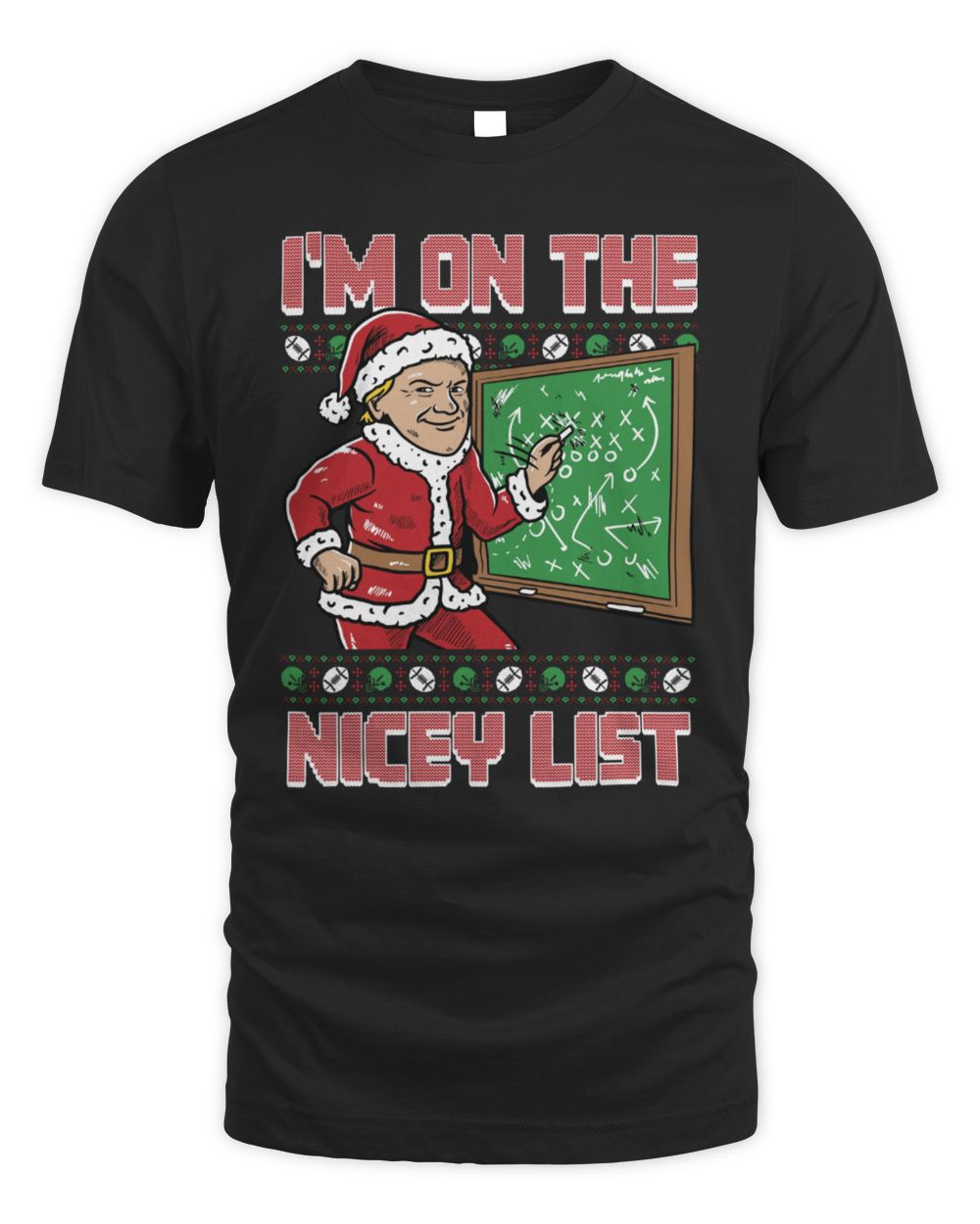 Nicey List Ugly Christmas Sweater Santa Coach Gruden T-Shirt