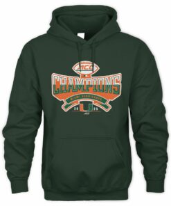 Miami Hurricanes Official ACC Football Champions 2025 Fan Hoodie