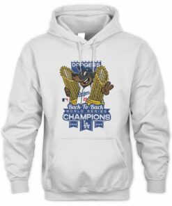 LA Dodgers 2024 2025 Back To Back Dog Mascot World Series Champions Hoodie