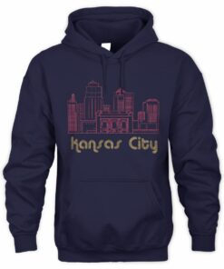 Retro Kansas City Dot Skyline Downtown KC Landmark Hoodie