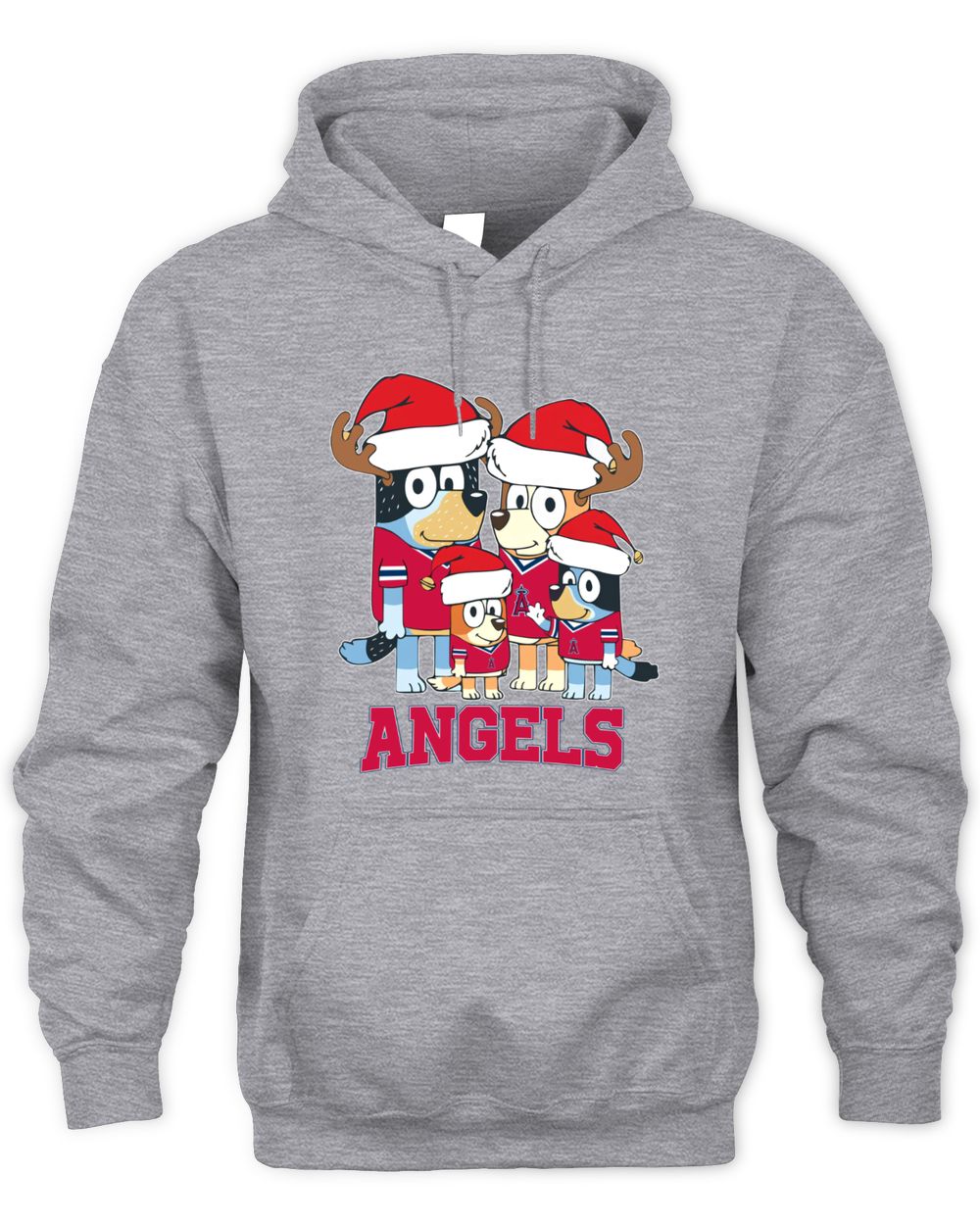 Los Angeles Angels Family Christmas Santa Hat Cute Baseball Hoodie