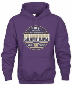 Big Ten Champions 2025 Washington Huskies Women’s Soccer Locker Room Hoodie