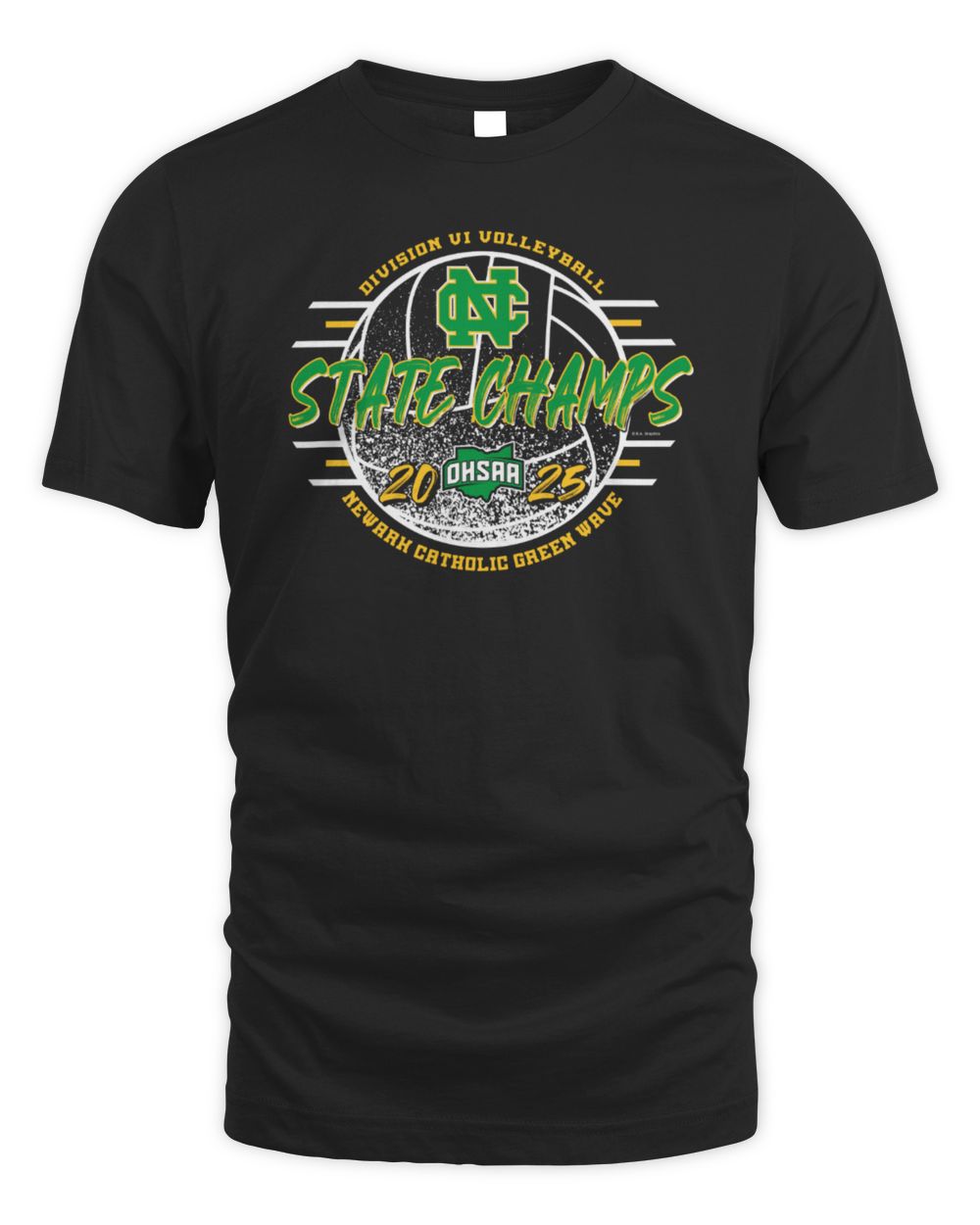 Newark Catholic Green Wave Volleyball Division VI State Champions 2025 Shirt