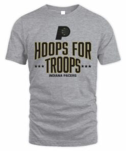 Adult Indiana Pacers 25-26 Hoops For Troops Hooded T Shirt
