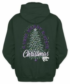 Merry Christmas Kansas State Wildcats Very Merry Holiday Tree Logo Hoodie
