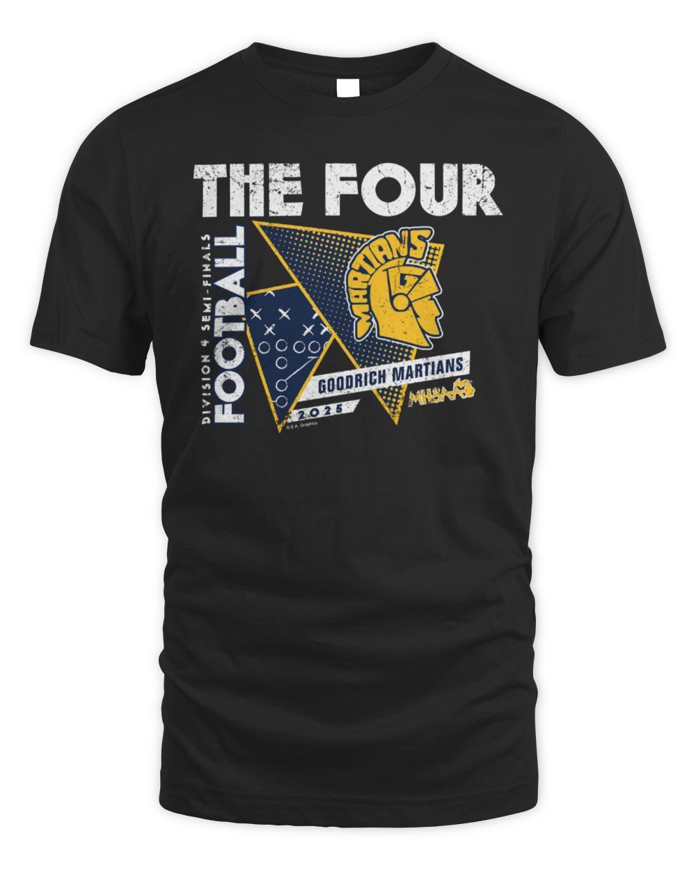 MHSAA Football D4 The Four Goodrich Martians 2025 T-Shirt