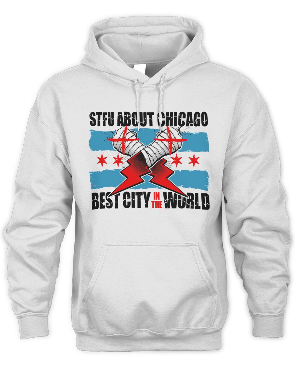 Harebrained Shop STFU About Chicago Wrestling Hoodie