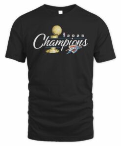 Okc Thunder 2024-25 Champions Script Crewneck T-Shirt