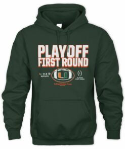 NCAA Shop Miami Hurricanes 2025 CFP First Round Winner Sweatshirt Hoodie