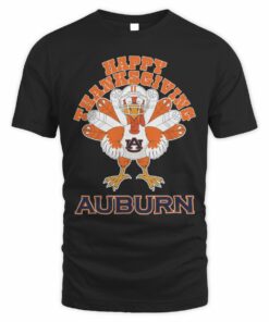 Auburn Tigers Happy Thanksgiving Turkey T-Shirt