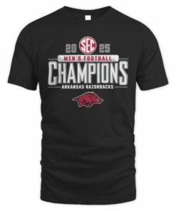 Arkansas Razorbacks 2025 SEC Football Champions Official T-Shirt