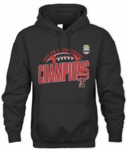 NCAA Shop Texas Tech Red Raiders  Big 12 Conference Football 2025 Champions Hoodie