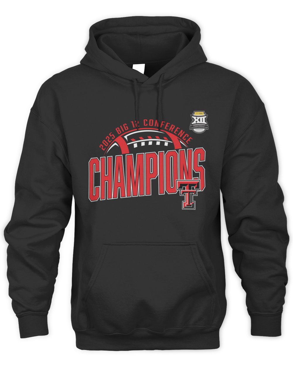 NCAA Shop Texas Tech Red Raiders Big 12 Conference Football 2025 Champions Hoodie