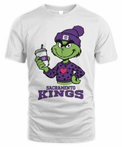 Sacramento Kings Grinch Heart Christmas Basketball T-Shirt