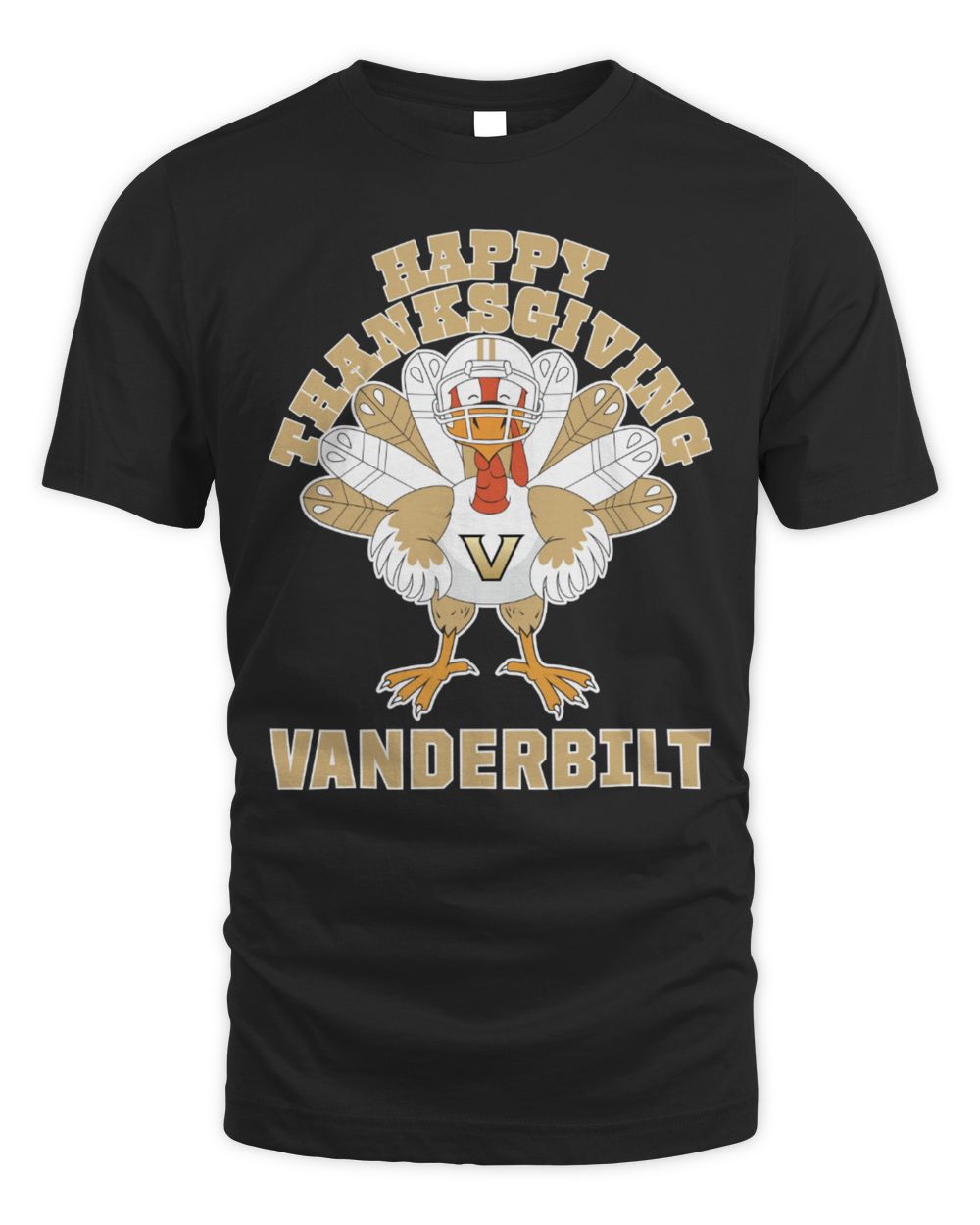 Vanderbilt Commodores Happy Thanksgiving Turkey T-Shirt
