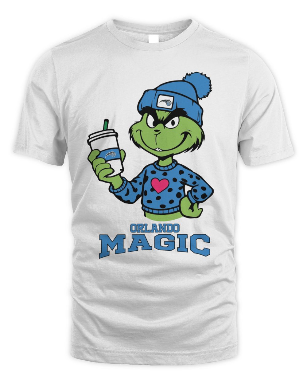 Orlando Magic Grinch Heart Christmas Basketball T-Shirt