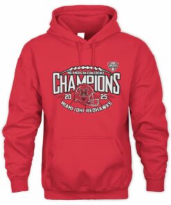 Miami (OH) RedHawks 2025 MAC Conference Champions Football Hoodie