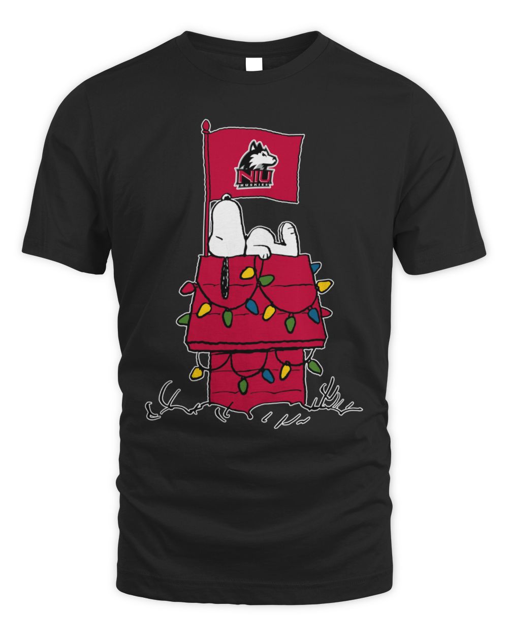 Northern Illinois Huskies Snoopy House Holiday Lights T-Shirt