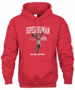 Ohio State Buckeyes NCAA Football Jeremiah Smith Superhuman WR Hoodie