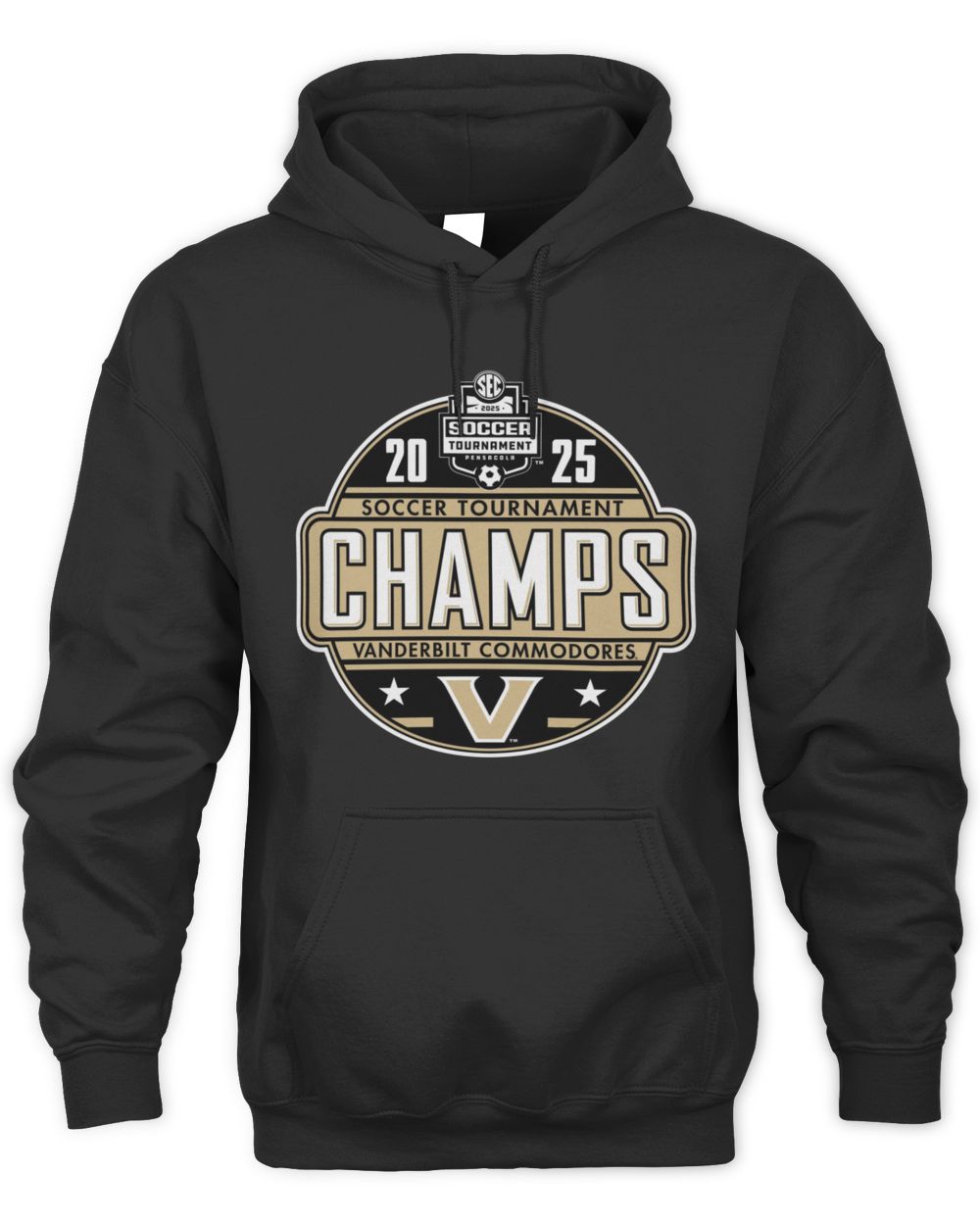 SEC Soccer Tournament Champions 2025 Vanderbilt Commodores Hoodie