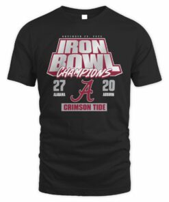Alabama Crimson Tide vs. Auburn Tigers 2025 Iron Bowl Champions Score T-Shirt