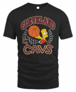 The Simpsons Bart X Cleveland Cavaliers Basketball NBA T-Shirt