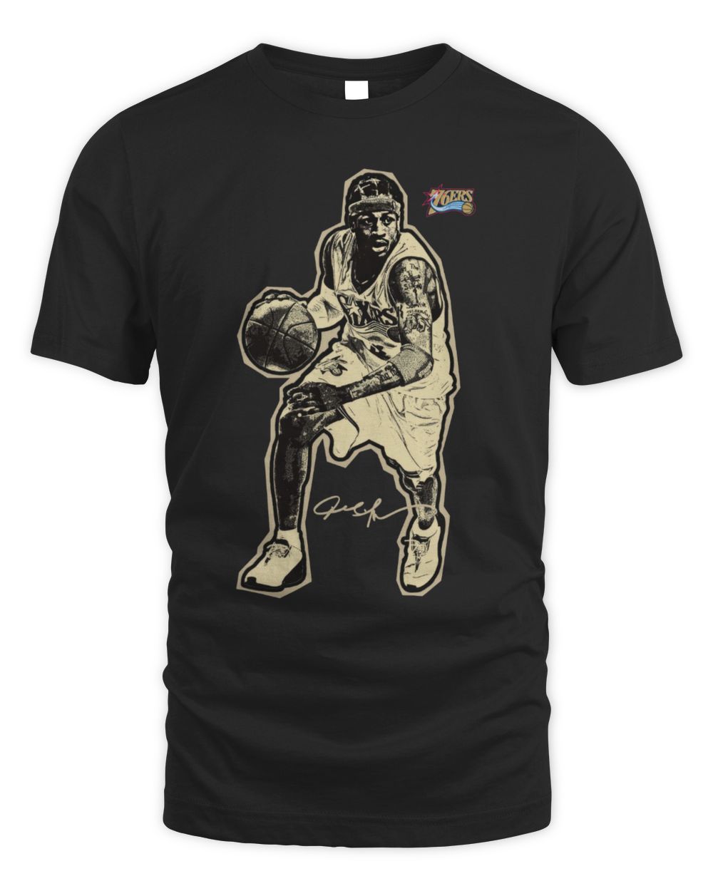 Allen Iverson Philadelphia 76ers Mitchell & Ness Blockbuster Player Graphic T-Shirt
