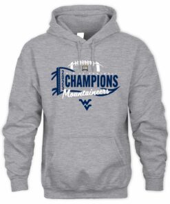 West Virginia Mountaineers Football 2025 Big 12 Champions Celebration Pullover Hoodie