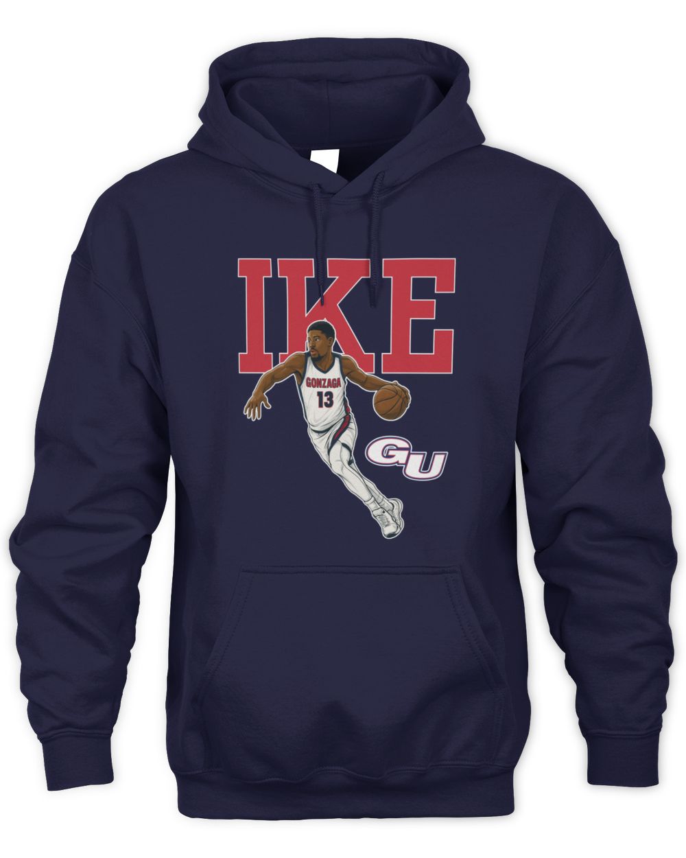 GU Bulldogs Basketball Ike Name and Number 13 Hoodie