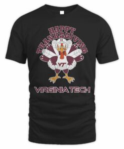 Virginia Tech Hokies Happy Thanksgiving Turkey T-Shirt