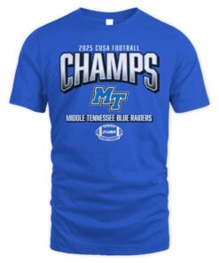 Middle Tennessee Blue Raiders 2025 C-USA Football Champions Title Tee Official